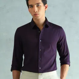 arrow newyork Men Spread Collar Slim Fit Shirt image 1