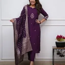 nyrika Women Embroidered Straight Kurta Set-picture-41