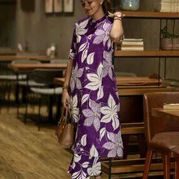 18india Women Floral Print A-Line Kurta Set-picture-12