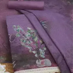 soch Women Leaf Print 3-Piece Unstitched Dress Material-picture-49