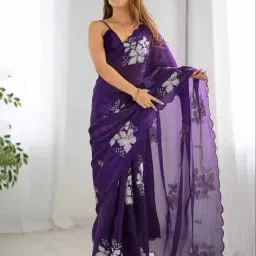 svaraa Women Embroidered Saree with Zari Accent image 1