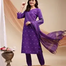 revangi Women Embroidered Straight Kurta Suit Set-picture-18