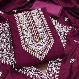svaraa Women Embroidered 3-Piece Unstitched Dress Material-picture-19