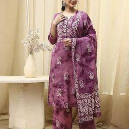 biba Women Paisley Print 3-Piece Unstitched Dress Material-picture-2