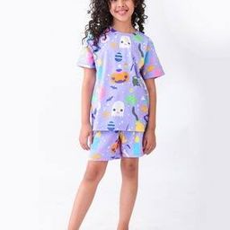 anthrilo Girls Printed Shorts & Top Set-picture-23