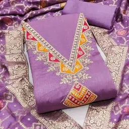 Women Embroidered Unstitched Dress Material-image-51