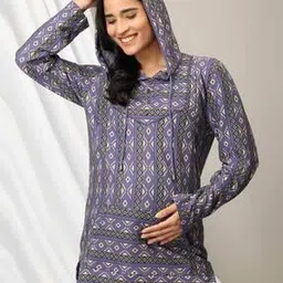 the mom store Women Geometric Hoodie-picture-27