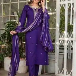 nyrika Women Embroidered Straight Kurta Set with Dupatta-picture-39