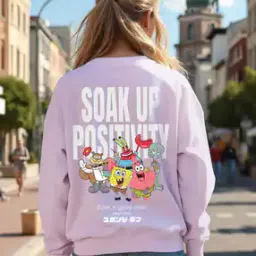 bewakoof Women Soak Up Positivity Graphic Printed Oversized Sweatshirt-picture-36