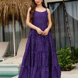 nyrika Women Printed Flared Weastern Gown Dress-picture-25