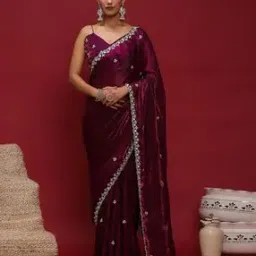 ri-wah Women Saree with Embroidered Border-picture-18