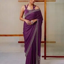 soch Women Embellished Saree with Scalloped Border-picture-32