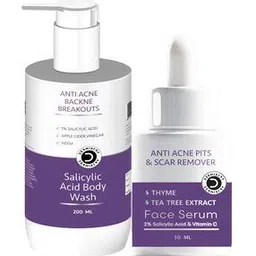 Dermistry Back Acne Open Pores Excess Oil Removal Exfoliating Body Wash & Spot Corrector Face Serum -picture-14