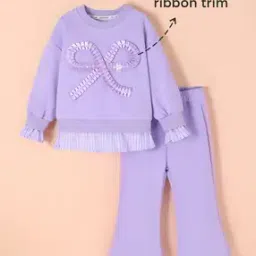 hopscotch Girls Crew-Neck Embellished Pants with Top-picture-43