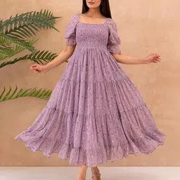 Women Fit and Flare Floral Dress-image-19