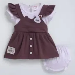 hopscotch Girls Ribbed A-Line Dress with Bloomer-picture-46