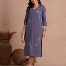 Women Stripes Straight Kurta-image-16