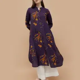 melange by lifestyle Women Floral Print A-Line Kurta-picture-32