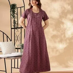 9shines label Women Floral Cotton Nightgown-picture-16