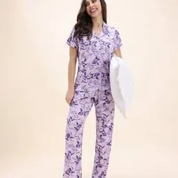 zivame Women Printed T-Shirt & Pyjamas Set-picture-20