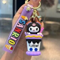 3D Sanrio Kuromi Silicone Keychain-image-1