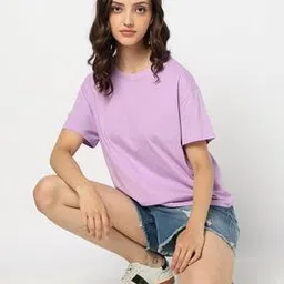Women Regular Fit Round-Neck Cotton T-Shirt-image-4