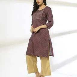 avaasa mix n' match Women Embroidered Straight Kurta-picture-14