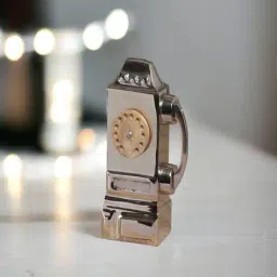 manor house Nickel Finish Telephone Showpiece  image 1