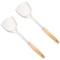 naturally yours Set of 2 Stainless Steel Spatulas with Wooden Handle-picture-44