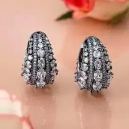 rubans Women Stone-Studded Hoop Earrings-picture-46