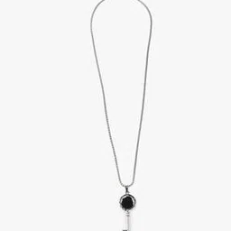 Men Silver-Pleated Chain with Pendant-image-65