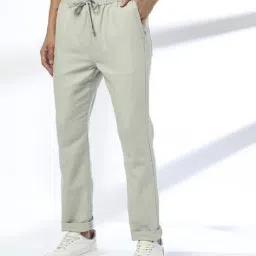 dnmx Men Slim Fit Flat-Front Trousers image 1