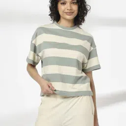 teamspirit Women Striped Relaxed Fit Top image 1