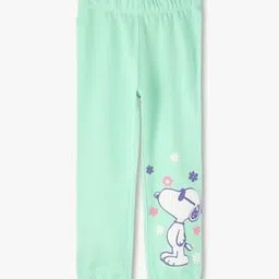 Girls Snoopy Print Cotton Joggers-image-11