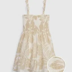 gap kids Floral Print Smocked Fit & Flare Dress-picture-38