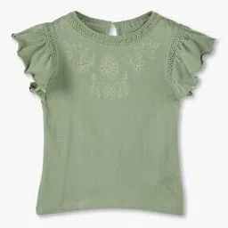 Girls Embroidered Round-Neck T-Shirt-image-64