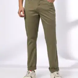 john players Men Slim Fit Flat-Front Chinos-picture-24