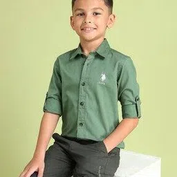 u.s. polo assn. Boys Regular Fit Shirt with Logo Embroidered-picture-40