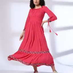 Women Embroidered Tiered Dress-image-18