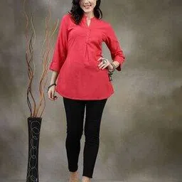 nayam by lakshita V-Neck Tunic with Full Sleeves-picture-11