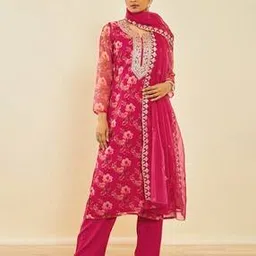 soch Women Floral Print 3-Piece Dress Material-picture-41