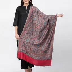 anekaant Paisley Print Stole with Hem Tassels-picture-49