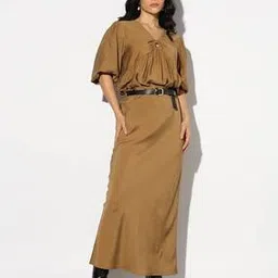 Women A-Line Flowy Skirt-image-2
