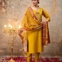 svaraa Women Embroidered Straight Kurta Set-picture-46