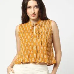 yousta Women Geometric Print Regular Fit Crop Top-picture-36