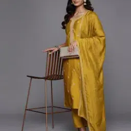 gerua by libas Women Embroidered Straight Kurta Pants & Dupatta Set-picture-40