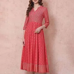 rangriti Women Checked Fit & Flare Dress-picture-52