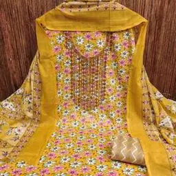 alakhdhani creation Women Floral Print 3-Piece Unstitched Dress Material-picture-11