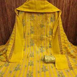 alakhdhani creation Women Floral Print 3-Piece Unstitched Dress Material-picture-14