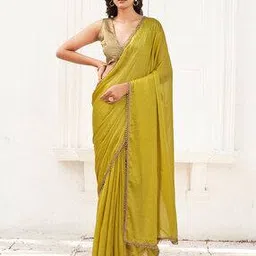 tikhi imli Women Traditional Pre-Stitched Saree with Blouse Piece-picture-50